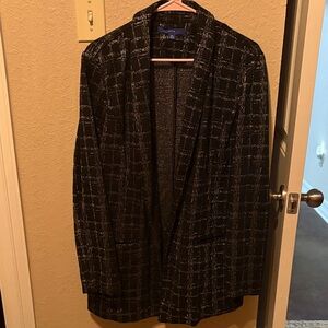 Apt. 9 Black and Silver Textured Blazer